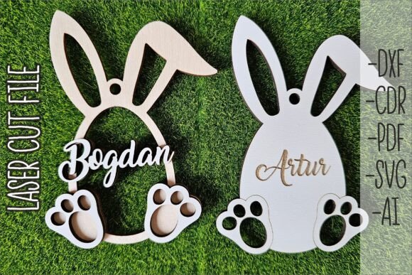 Download Easter Egg Tag SVG, Bunny Ear Tag Laser - Egg Collection