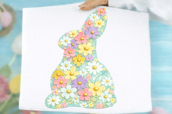 Download Pastel Floral Easter Bunny Png - Easter bunny Collection