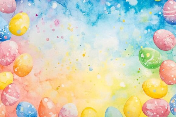 Download Easter Watercolour Eggs Frame - Egg Collection