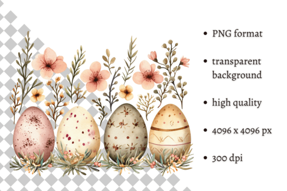Download Watercolor Easter Eggs Clipart PNG - Egg Collection