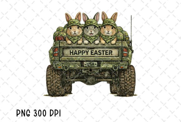 Download Camo Happy Easter Bunny Monster Truck - Easter bunny Collection