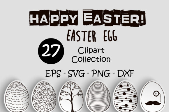 Download 27 Doodle Easter Eggs Clipart Collection - Egg Collection