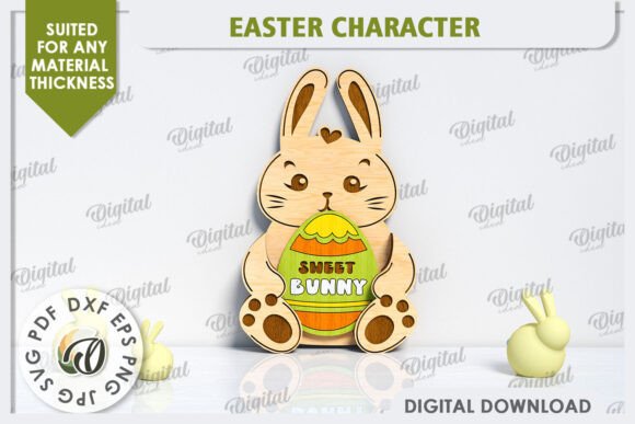 Download 3D Easter Bunny Laser Cut. Easter Decor - Easter bunny Collection