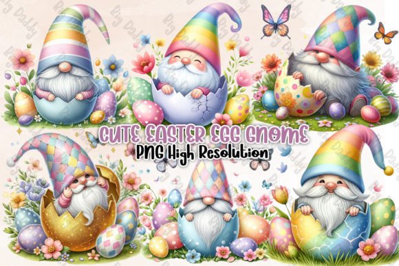 Download Cute Easter Egg Gnome Clipart PNG - Egg Collection