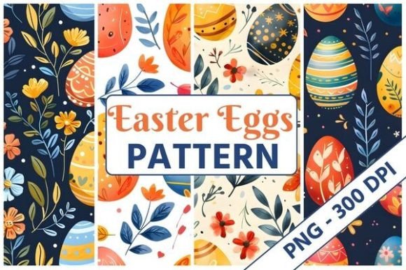 Download Vibrant Easter Egg Pattern 01 - Egg Collection
