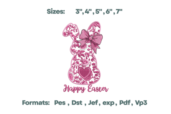Download Pink Toile Happy Easter Bunny Art - Easter bunny Collection