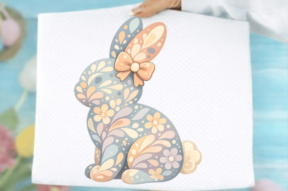 Download Pastel Floral Easter Bunny Png - Premium Resources