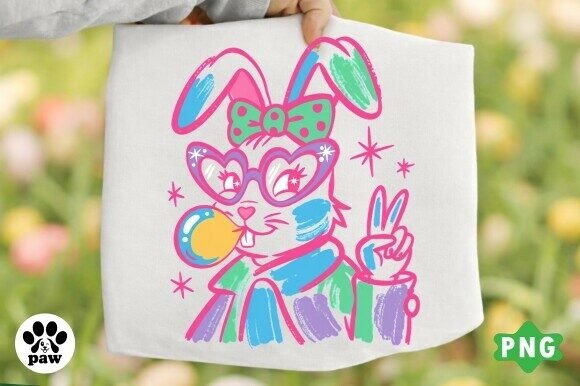 Download Cute Colorful Easter Bunny PNG, Neon Png - Easter bunny Collection