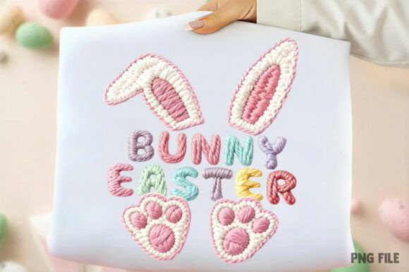 Download Easter Bunny, Faux Yarn Crochet PNG - Easter bunny Collection