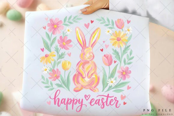 Download Floral Easter Bunny Sublimation PNG - Easter bunny Collection