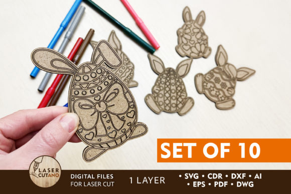 Download 10 DIY Easter Eggs Laser Cut Design - Egg Collection