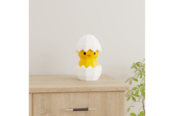 Download 3D Papercraft Chick in Egg - Egg Collection