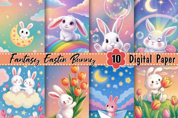 Download Fantasy Easter Bunny Background - Easter bunny Collection