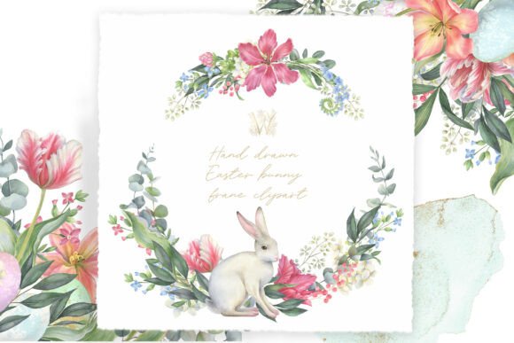 Download Hand Drawn Easter Bunny Borders - Easter bunny Collection