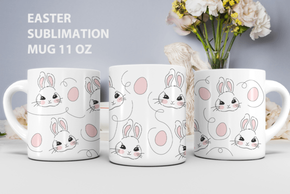 Download Easter Mug Wrap, Easter Bunny Mug Design - Easter bunny Collection