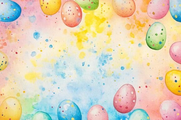 Download Easter Watercolour Eggs Frame - Egg Collection