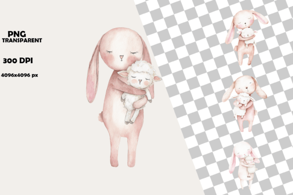 Download Easter Bunny Lamb Nursery Clipart - Easter bunny Collection
