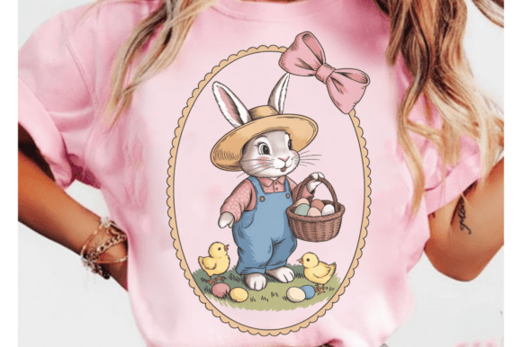 Download Rustic Easter Bunny Clipart PNG Design - Easter bunny Collection
