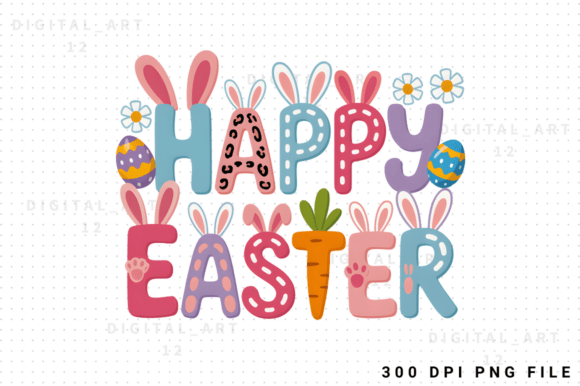 Download Happy Easter Bunny Sublimation Design - Easter bunny Collection