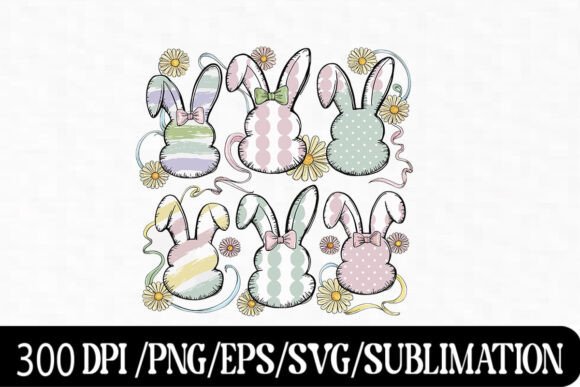 Download Vintage Pastel Easter Bunny Silhouettes - Easter bunny Collection