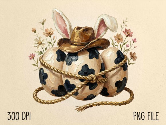 Download Hand Painted Easter Western Eggs PNG - Egg Collection