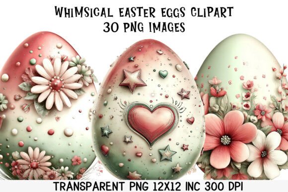 Download Whimsical Easter Eggs Clipart - Egg Collection