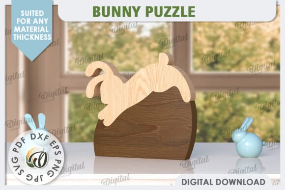 Download Easter Bunny Laser Cut. Bunny Puzzle SVG - Easter bunny Collection