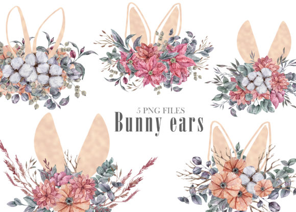Download Watercolor Easter Bunny Ears Clipart - Easter bunny Collection
