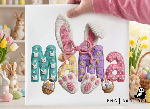 Download Faux Crochet Mama Easter Bunny Png - Easter bunny Collection