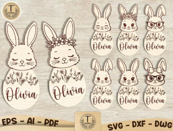 Download Personalized Easter Bunny Laser Cut SVG - Easter bunny Collection