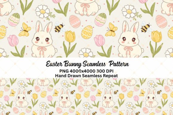 Download Easter Bunny Seamless Pattern Png - Easter bunny Collection