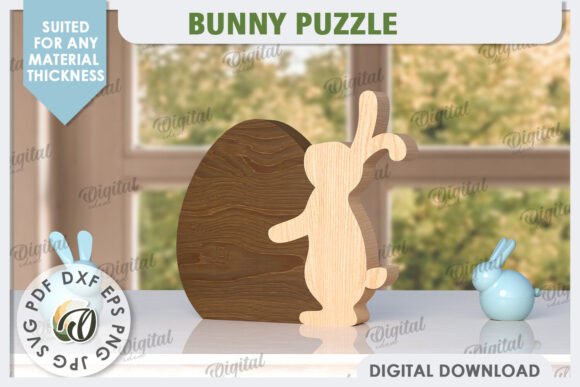 Download Easter Bunny Laser Cut. Bunny Puzzle SVG - Easter bunny Collection