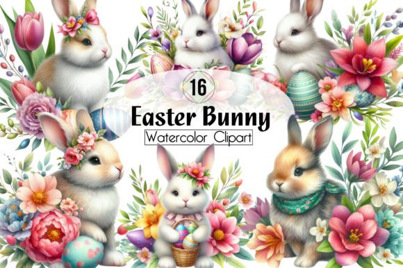 Download Easter Bunny Sublimation Clipart - Easter bunny Collection