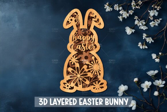Download 3D Easter Bunny Laser Cut - Easter bunny Collection