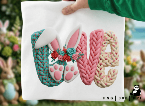 Download Faux Crochet Happy Easter Bunny Png - Easter bunny Collection