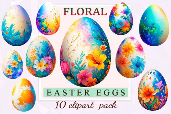 Download Floral Easter Eggs Clipart PNG - Egg Collection