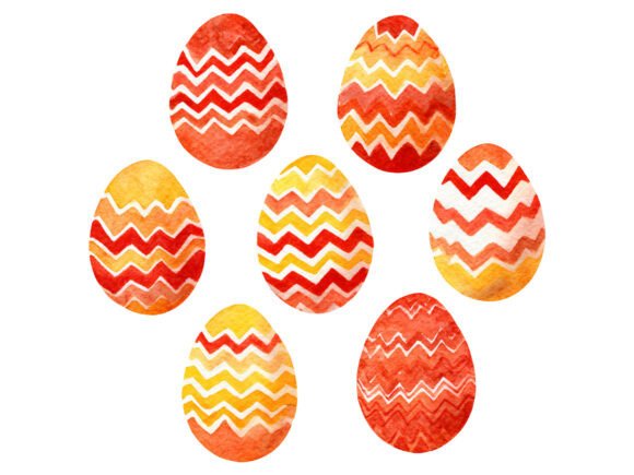 Download Bright Zigzag Easter Eggs PNG - Egg Collection