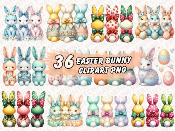 Download Happy Easter PNG Coquette Easter Bunny - Easter bunny Collection