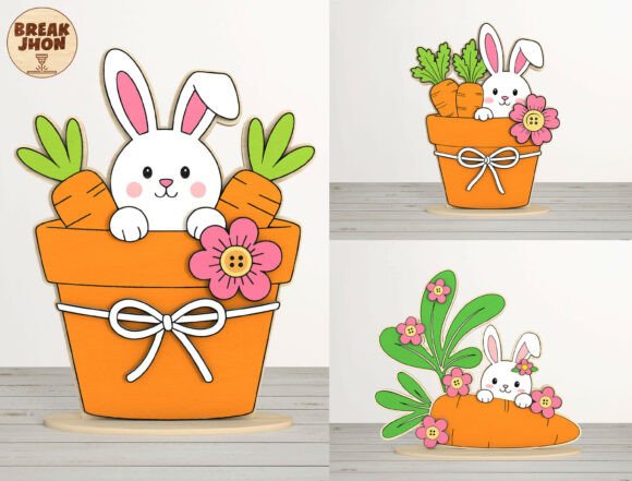 Download Layered Easter Bunny Laser Cut SVG - Easter bunny Collection