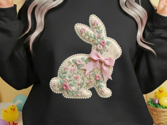 Download Easter Bunny Faux Yarn Tshirt Design - Easter bunny Collection