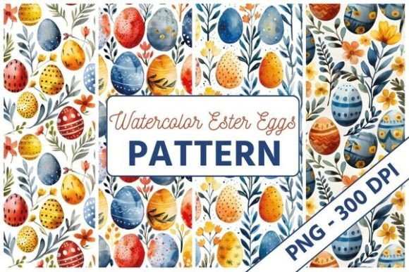 Download Watercolor Easter Eggs Pattern - Egg Collection