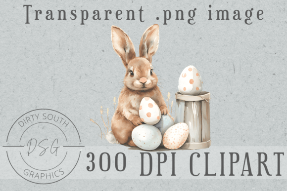 Download Watercolor Easter Bunny &amp; Eggs - Easter bunny Collection