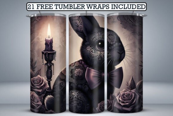 Download Mystic Black Easter Bunny Wrap Tumbler - Easter bunny Collection