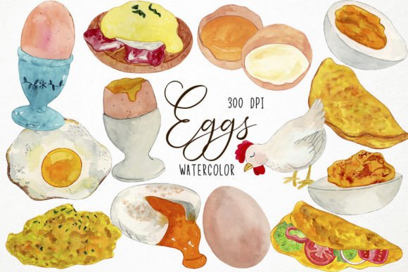 Download Watercolor Eggs Clipart, Omelette - Egg Collection
