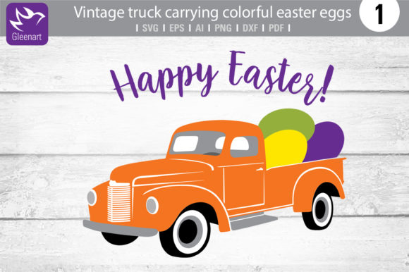 Download Easter Truck Loaded with Colored Eggs - Egg Collection