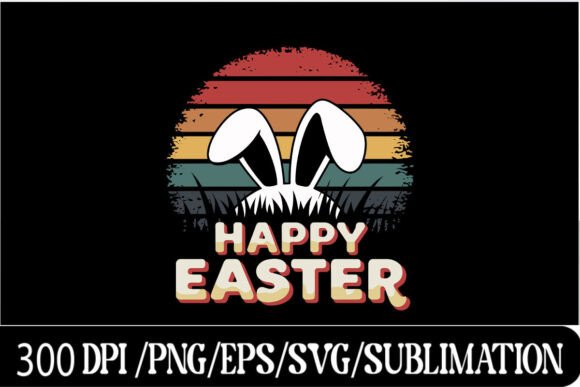 Download Retro Easter Bunny Ears Sunset Vintage H - Easter bunny Collection